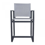 23" Gray and Black Modern Counter-Height Metal Bar Stool