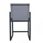 23" Gray and Black Modern Counter-Height Metal Bar Stool