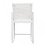 23" White Metal Director Chair, Sling Seat Bar Stool