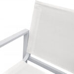 23" White Metal Director Chair, Sling Seat Bar Stool