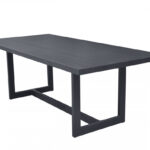 83" Charcoal Aluminum Modern Outdoor Dining Table
