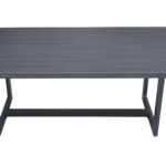 83" Charcoal Aluminum Modern Outdoor Dining Table