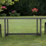 83" Charcoal Aluminum Modern Outdoor Dining Table