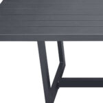 83" Charcoal Aluminum Modern Outdoor Dining Table