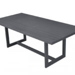 83" Charcoal Aluminum Modern Outdoor Dining Table