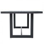 83" Charcoal Aluminum Modern Outdoor Dining Table