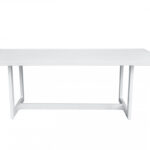 83" White Aluminum Rectangular Outdoor Dining Table