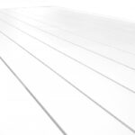 83" White Aluminum Rectangular Outdoor Dining Table