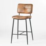 27 Inch Brown Faux Leather and Steel Bar Stools (Set of 2) 10 27 Inch Brown Faux Leather and Steel Bar Stools (Set of 2)