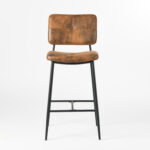 27 Inch Brown Faux Leather and Steel Bar Stools (Set of 2) 15 27 Inch Brown Faux Leather and Steel Bar Stools (Set of 2)