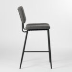 27 Inch Green and Black Steel Bar Stools Set of 2