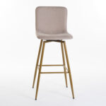 29 Inch Aqua and Gold Modern Bar Stools Set of 2