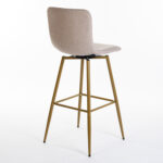 29 Inch Aqua and Gold Modern Bar Stools Set of 2