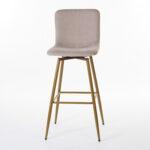 29 Inch Aqua and Gold Modern Bar Stools Set of 2