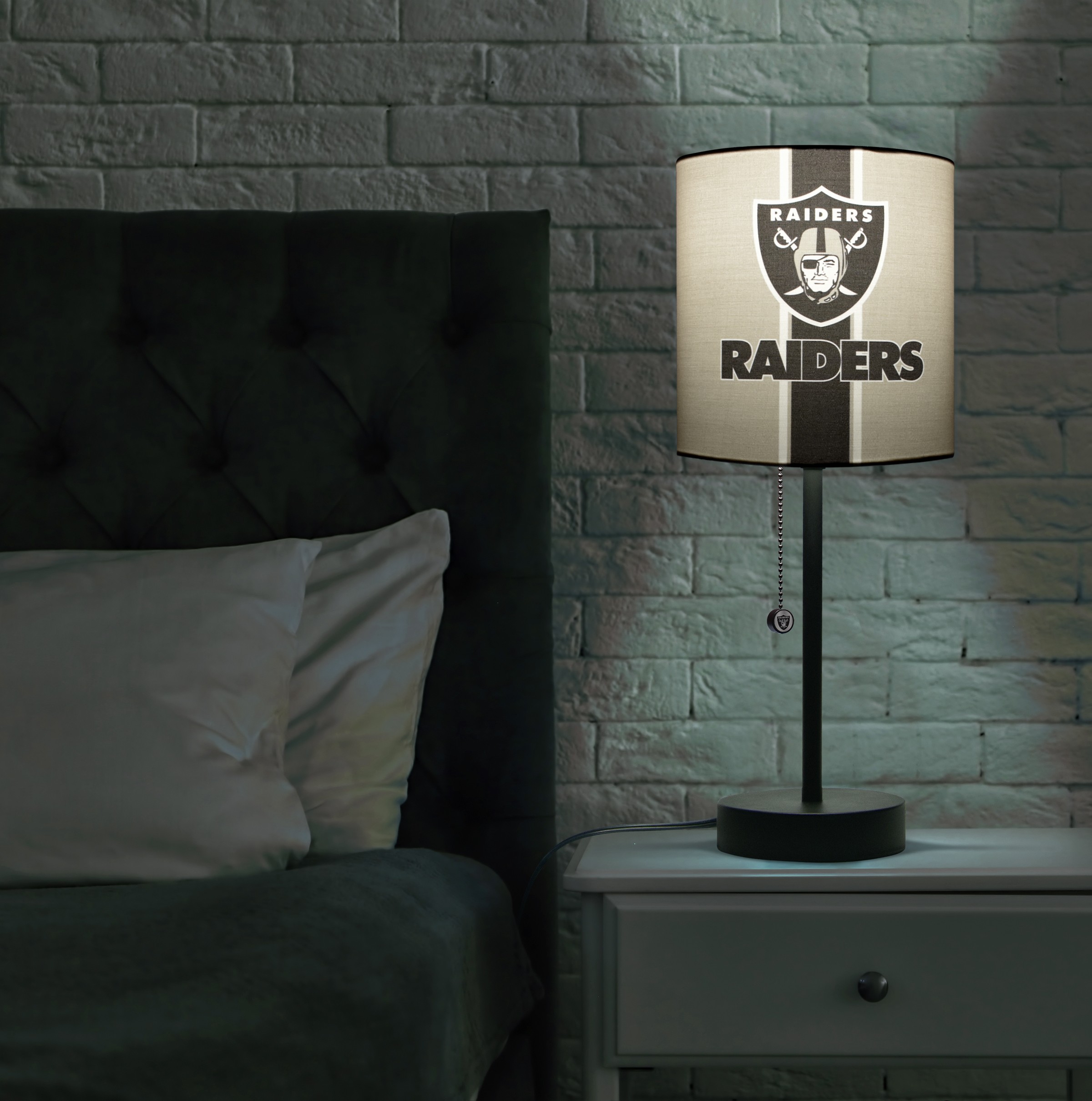 las vegas raiders usb charging desk lamp