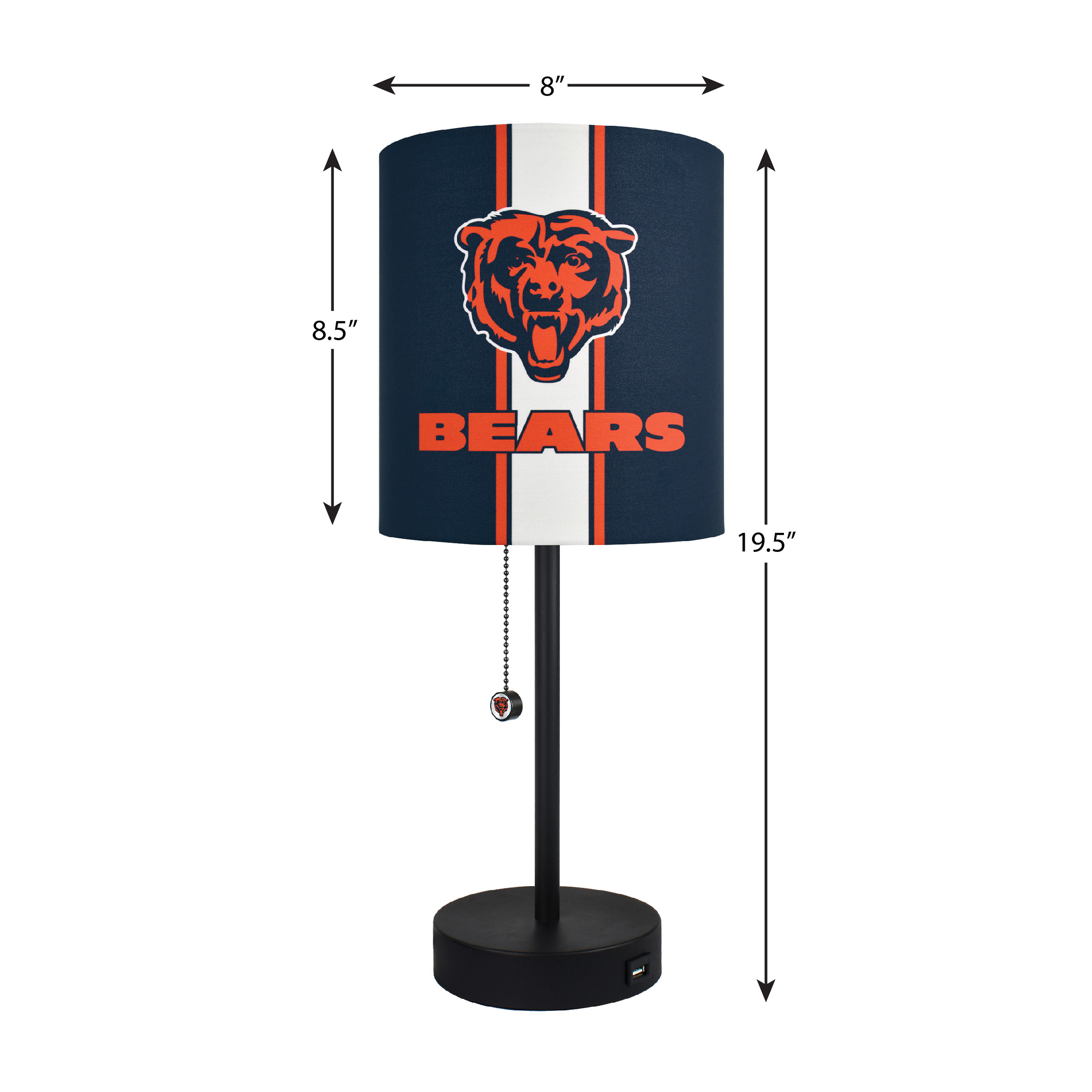 chicago bears usb charging desk lamp