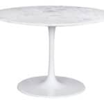 Modern Round Marble Pedestal Table for Kitchen, Bar, or Office 11 Modern Round Marble Pedestal Table for Kitchen, Bar, or Office