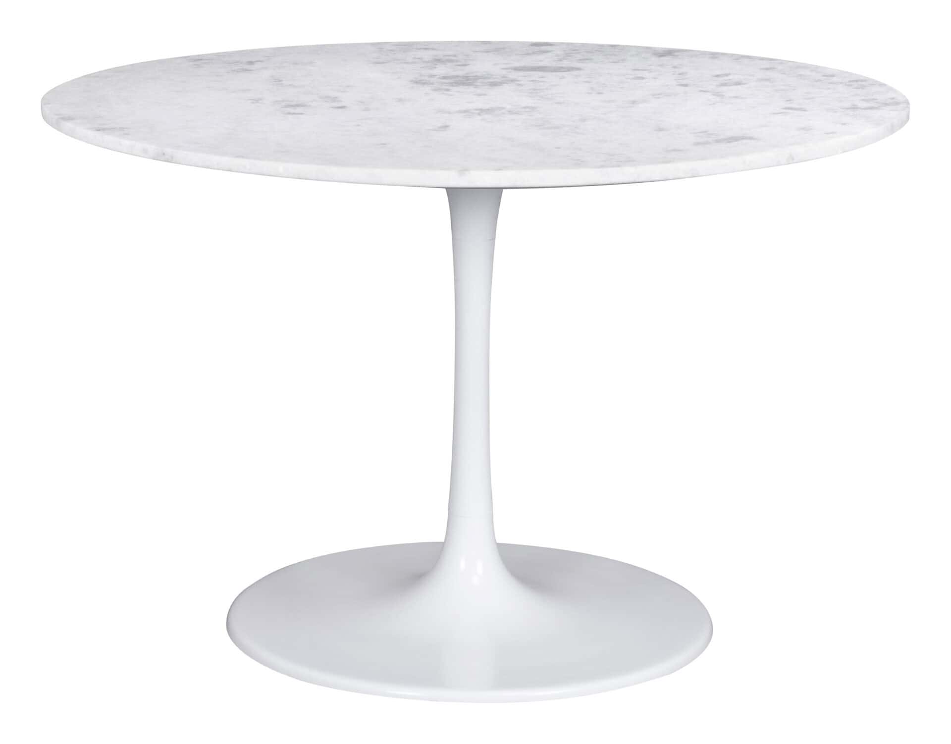 Modern Round Marble Pedestal Table for Kitchen, Bar, or Office 3 Modern Round Marble Pedestal Table for Kitchen, Bar, or Office - Image 3