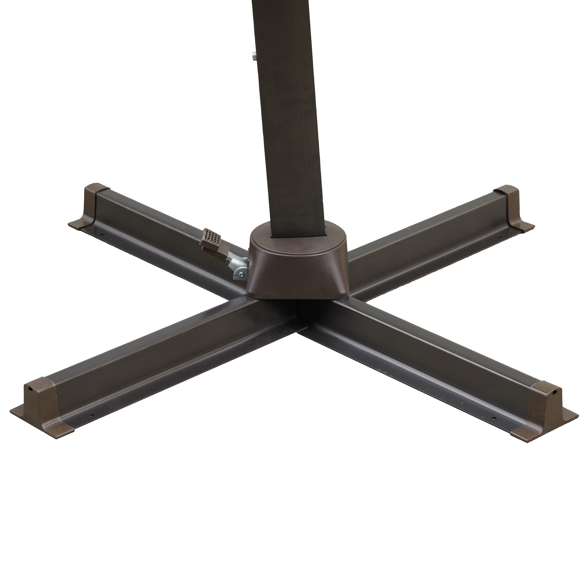 10' Dark Gray Square Tilt Cantilever Patio Umbrella With Stand & 360° Rotation 2 10' Dark Gray Square Tilt Cantilever Patio Umbrella With Stand & 360° Rotation - Image 2