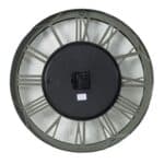 Silver Metal and Glass Exposed Gear Wall Clock 21 Inch