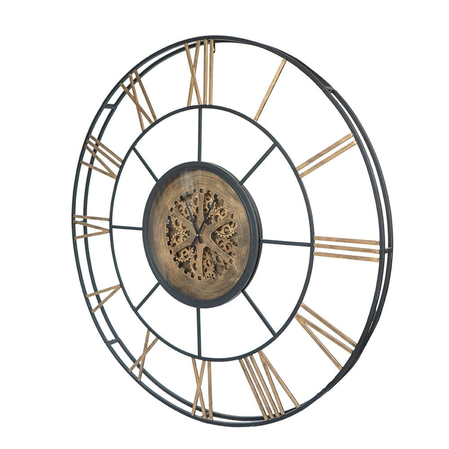 56 Inch Copper Glass Wall Clock with Exposed Gears 3 56 Inch Copper Glass Wall Clock with Exposed Gears - Image 3