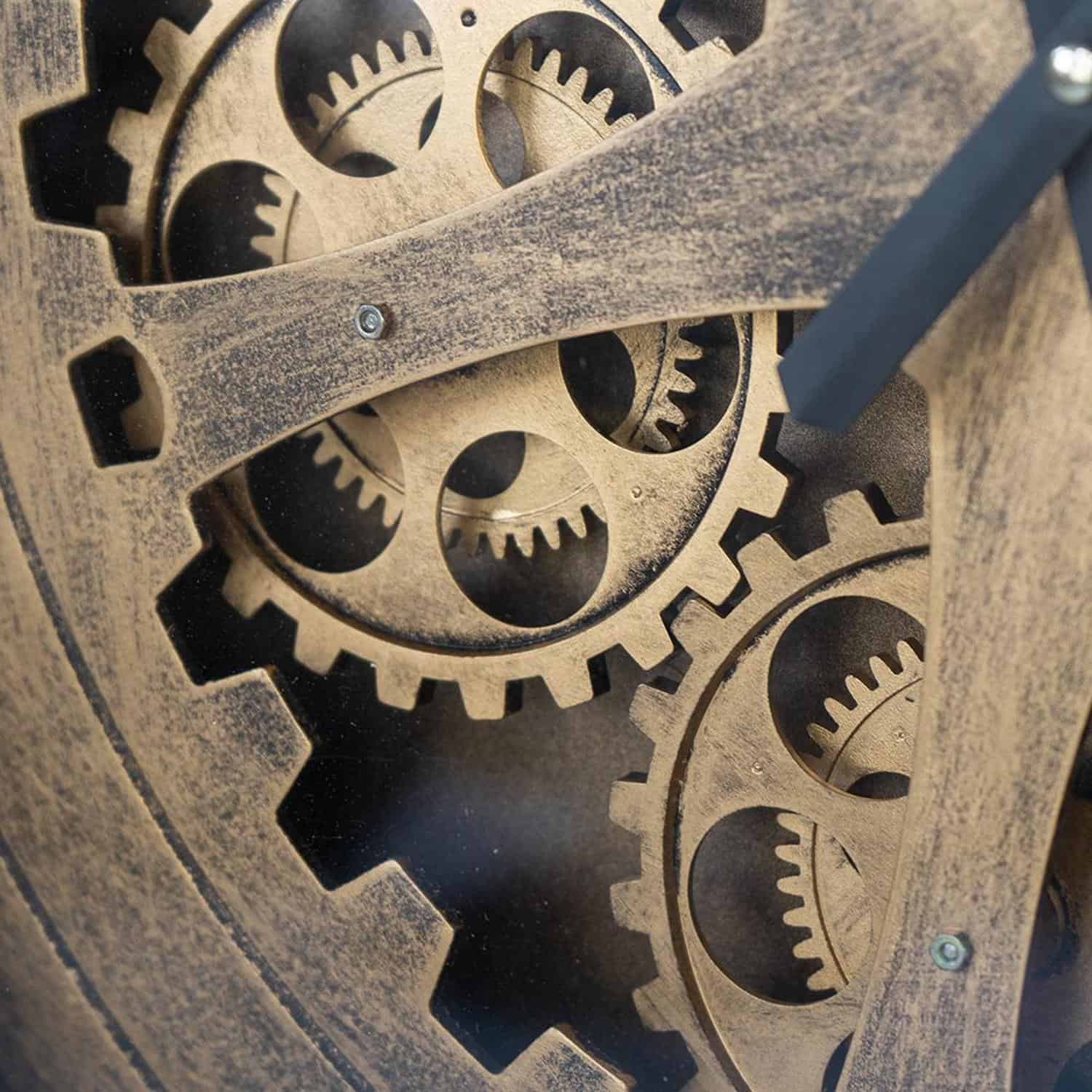 56 Inch Copper Glass Wall Clock with Exposed Gears 9 56 Inch Copper Glass Wall Clock with Exposed Gears - Image 9