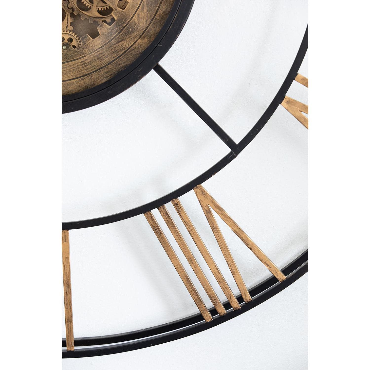 56 Inch Copper Glass Wall Clock with Exposed Gears 6 56 Inch Copper Glass Wall Clock with Exposed Gears - Image 6
