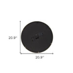 21 Inch Black and Gold Exposed Gear Wall Clock