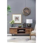 21 Inch Black and Gold Exposed Gear Wall Clock