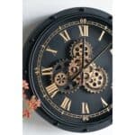 Black and Gold Round Metal Glass Analog Wall Clock 20