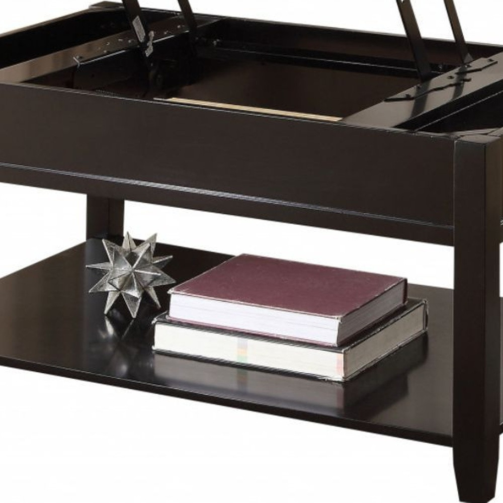 40 Inch Black Lift Top Coffee Table With Storage 6 40 Inch Black Lift Top Coffee Table With Storage - Image 6