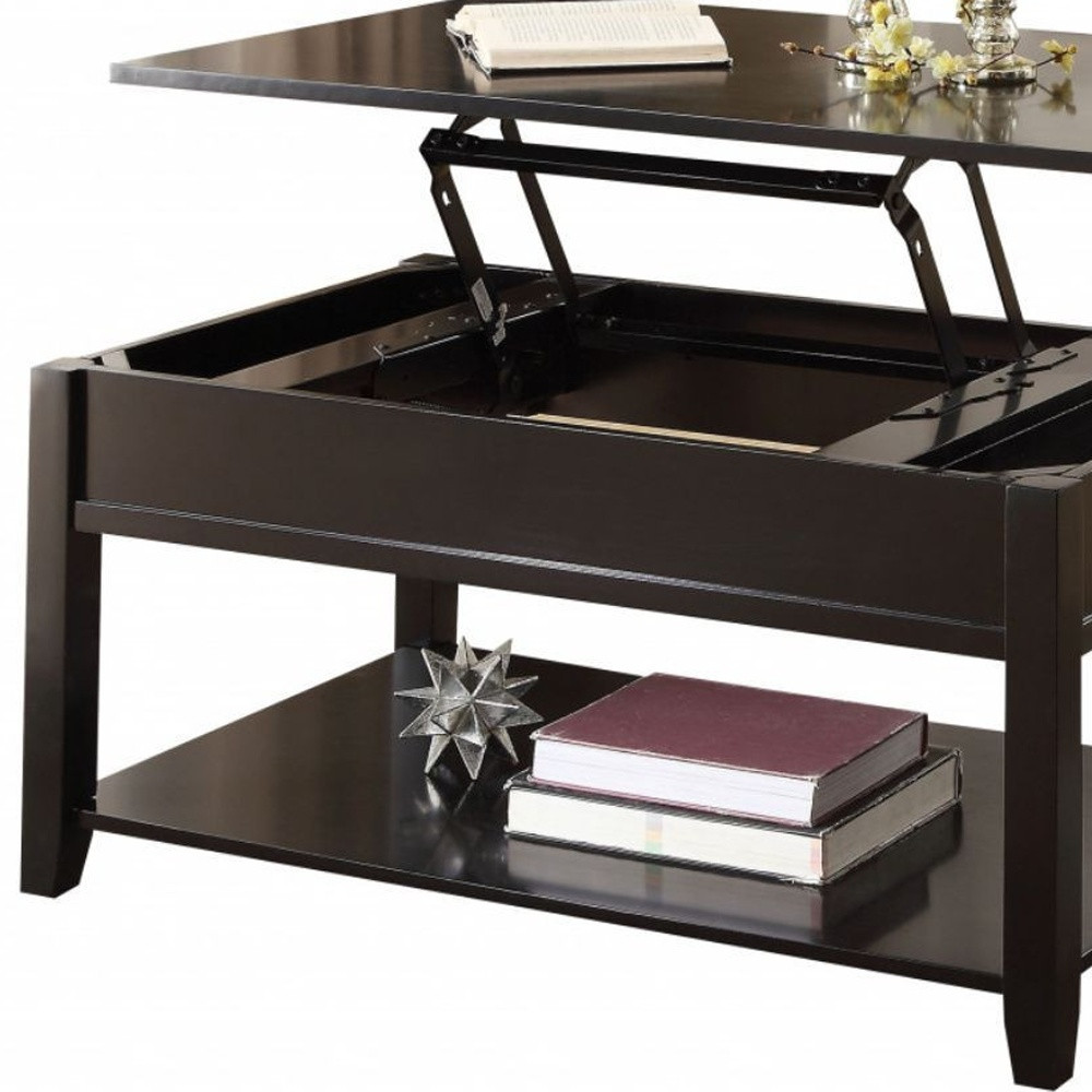 40 Inch Black Lift Top Coffee Table With Storage 7 40 Inch Black Lift Top Coffee Table With Storage - Image 7