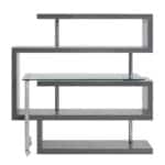 Gray L Shape Writing Desk with Bookcase and Shelving 12 Gray L Shape Writing Desk with Bookcase and Shelving