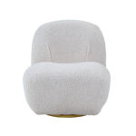 32-Inch White Sherpa Swivel Slipper Chair for Small Spaces 8 32-Inch White Sherpa Swivel Slipper Chair for Small Spaces