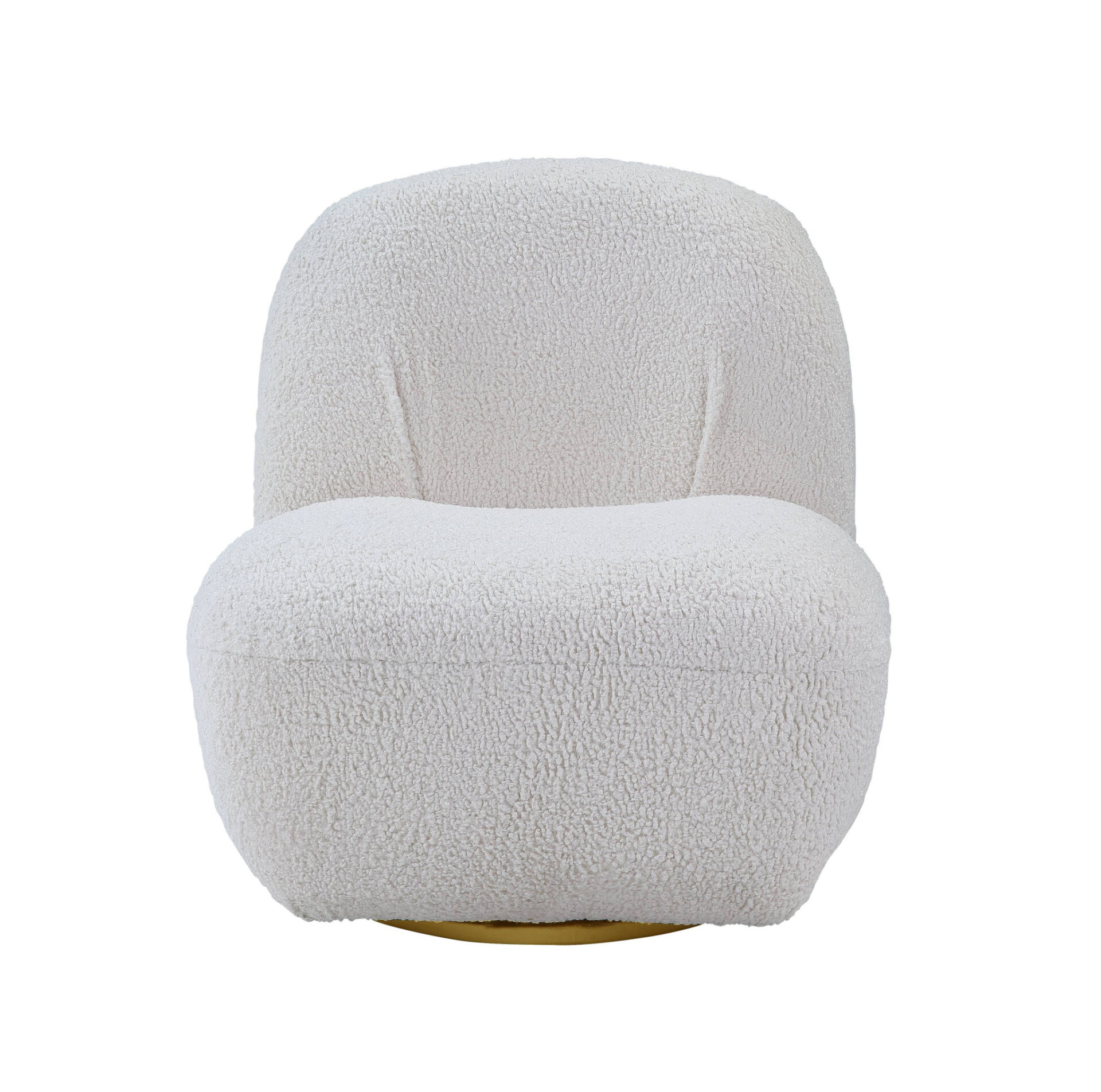 32-Inch White Sherpa Swivel Slipper Chair for Small Spaces 2 32-Inch White Sherpa Swivel Slipper Chair for Small Spaces - Image 2