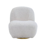 32-Inch White Sherpa Swivel Slipper Chair for Small Spaces 7 32-Inch White Sherpa Swivel Slipper Chair for Small Spaces