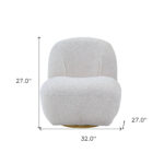 32-Inch White Sherpa Swivel Slipper Chair for Small Spaces 11 32-Inch White Sherpa Swivel Slipper Chair for Small Spaces