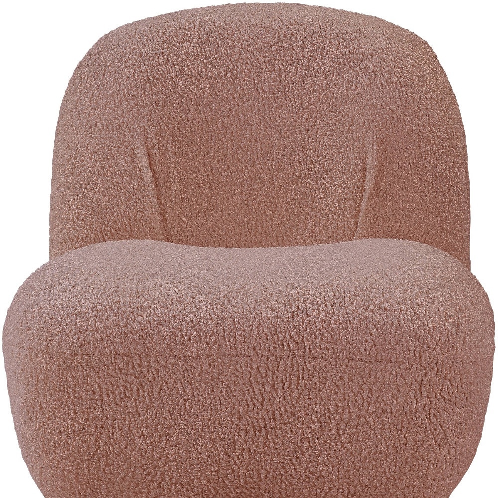 32 Inch Pink Sherpa Swivel Slipper Chair Modern Design 3 32 Inch Pink Sherpa Swivel Slipper Chair Modern Design - Image 3
