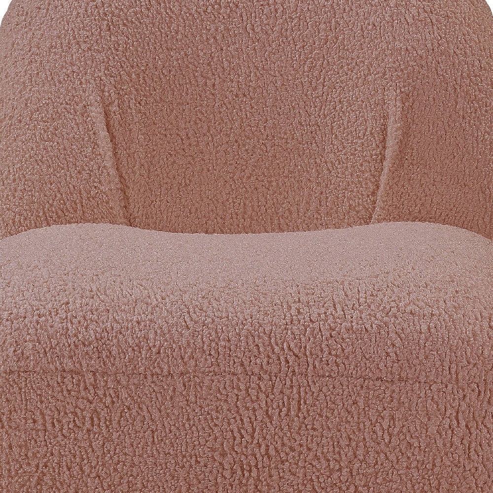 32 Inch Pink Sherpa Swivel Slipper Chair Modern Design 5 32 Inch Pink Sherpa Swivel Slipper Chair Modern Design - Image 5