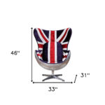 33-Inch Great Britain Flag Swivel Balloon Chair with Cushion 8 33-Inch Great Britain Flag Swivel Balloon Chair with Cushion