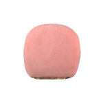 30 Inch Pink Sherpa Swivel Lounge Chair With Gold Legs