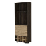 27 Inch Dark Brown Corner Bar Cabinet With Shelves 7 27 Inch Dark Brown Corner Bar Cabinet With Shelves