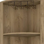 18-Inch Natural Corner Bar Cabinet With Eleven Shelves 14 18-Inch Natural Corner Bar Cabinet With Eleven Shelves