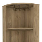 18-Inch Natural Corner Bar Cabinet With Eleven Shelves 15 18-Inch Natural Corner Bar Cabinet With Eleven Shelves
