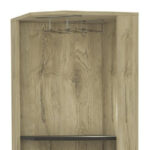 18-Inch Brown and Black Corner Bar Cabinet With Shelves
