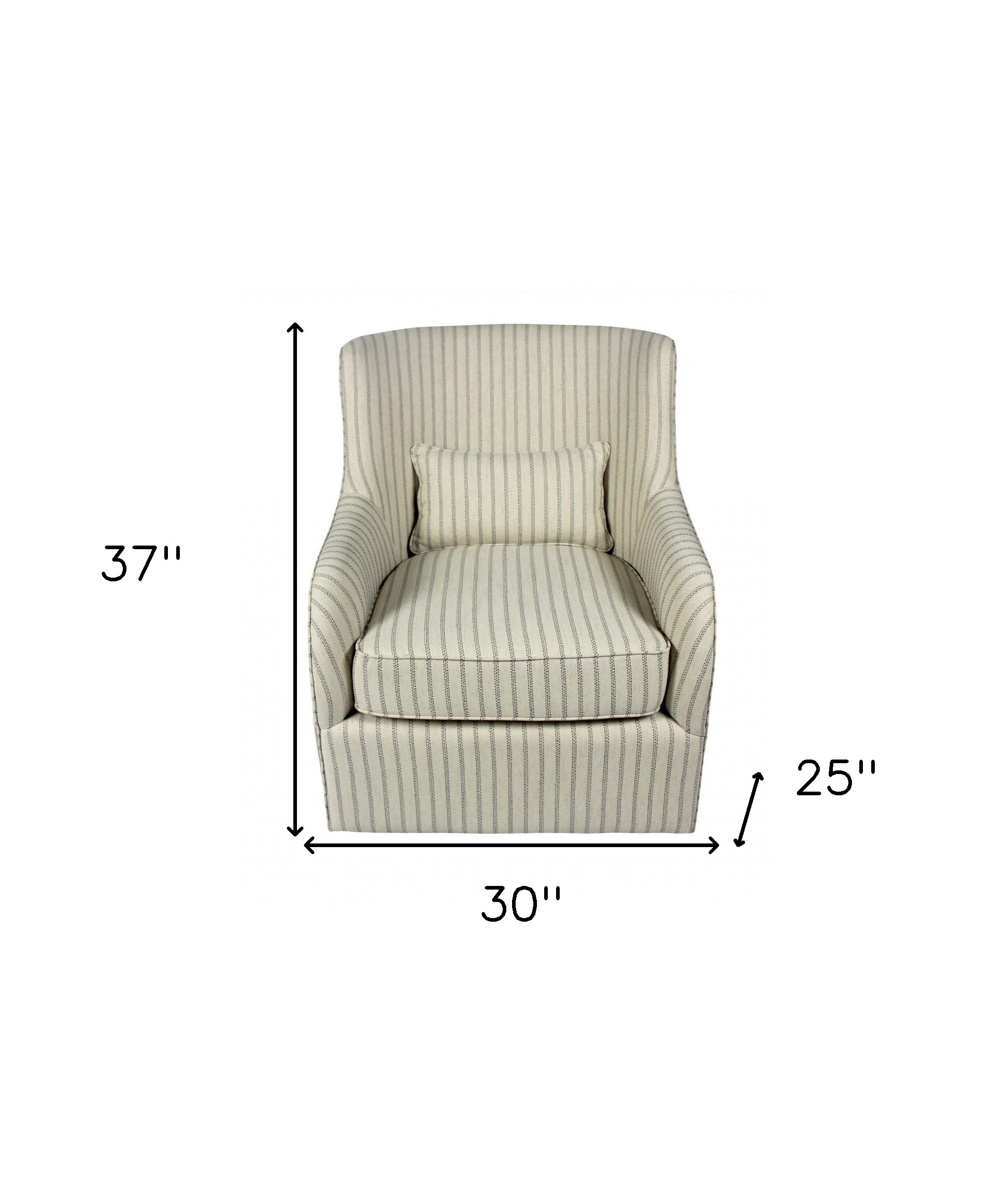 30 Inch Natural Striped Swivel Lounge Chair With Armrests 10 30 Inch Natural Striped Swivel Lounge Chair With Armrests