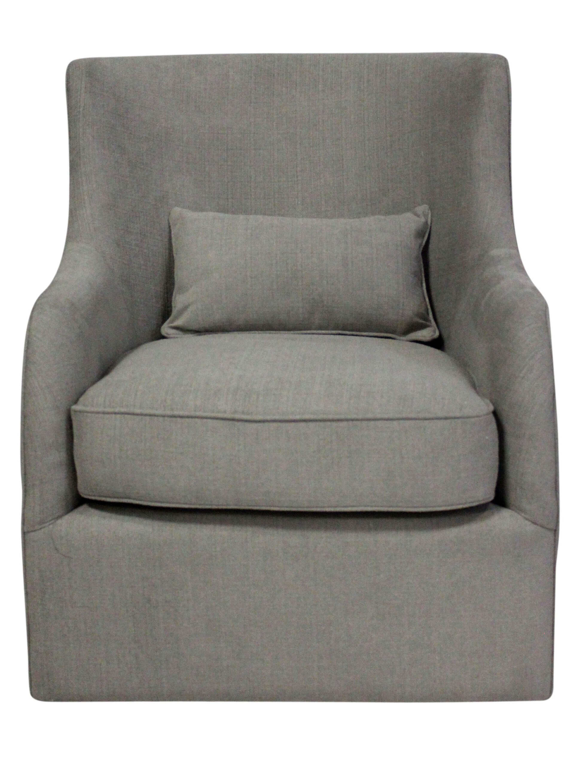 30 Inch Gray Polyester Blend Swivel Arm Chair 7 30 Inch Gray Polyester Blend Swivel Arm Chair