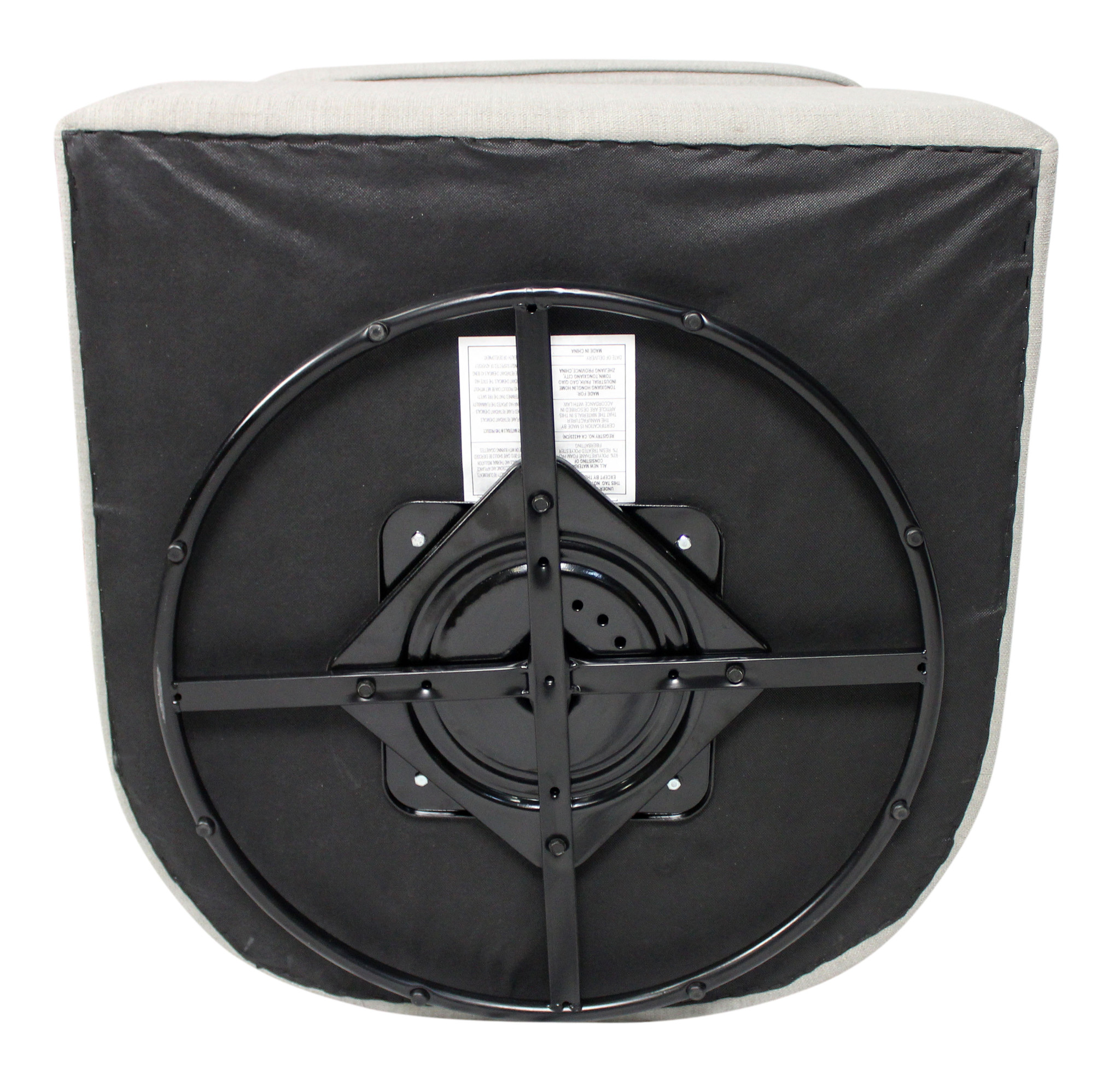 30 Inch Gray Polyester Blend Swivel Arm Chair 9 30 Inch Gray Polyester Blend Swivel Arm Chair