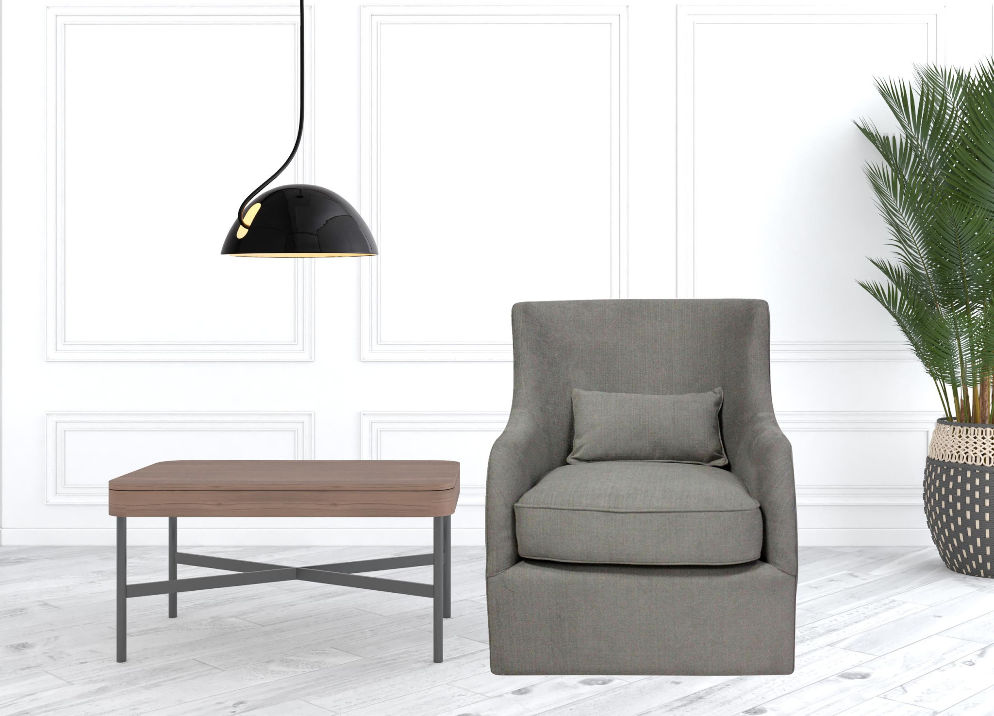 30 Inch Gray Polyester Blend Swivel Arm Chair 10 30 Inch Gray Polyester Blend Swivel Arm Chair