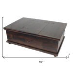 40 Inch Brown Distressed Lift Top Solid Wood Coffee Table 10 40 Inch Brown Distressed Lift Top Solid Wood Coffee Table